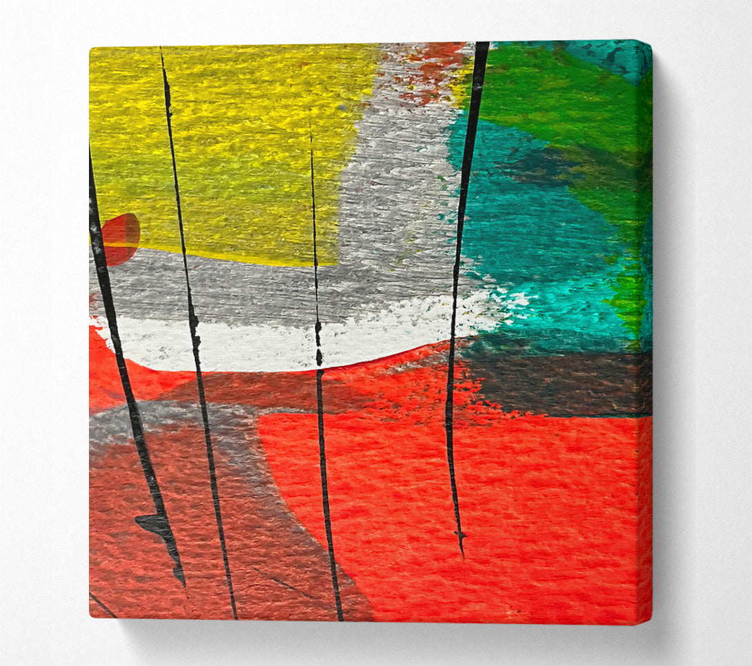  A Canvas Print of Crimson Lines And Strokes Canvas Print