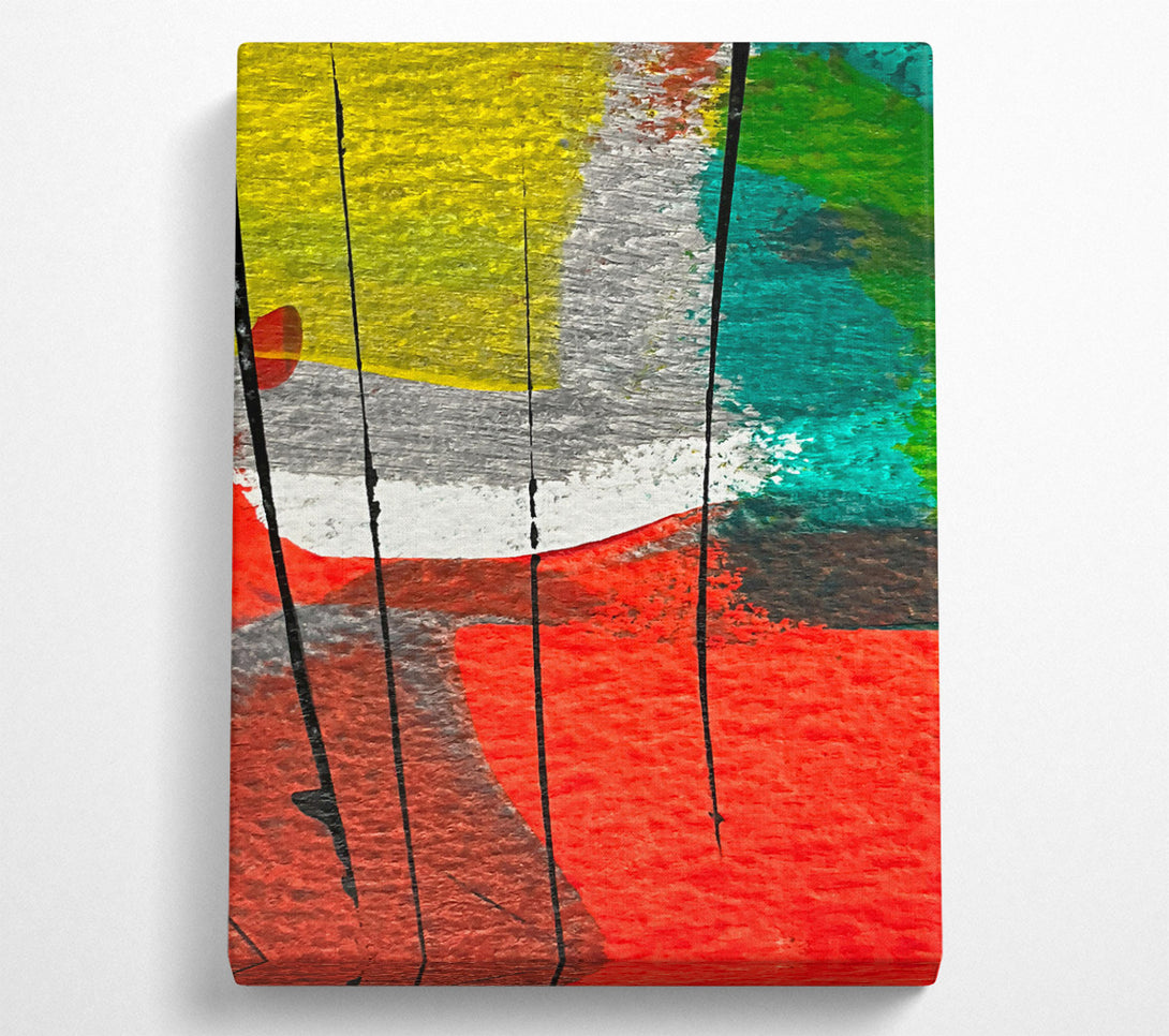  A Canvas Print of Crimson Lines And Strokes Canvas Print