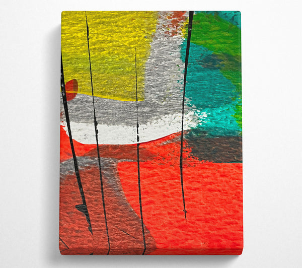  A Canvas Print of Crimson Lines And Strokes Canvas Print