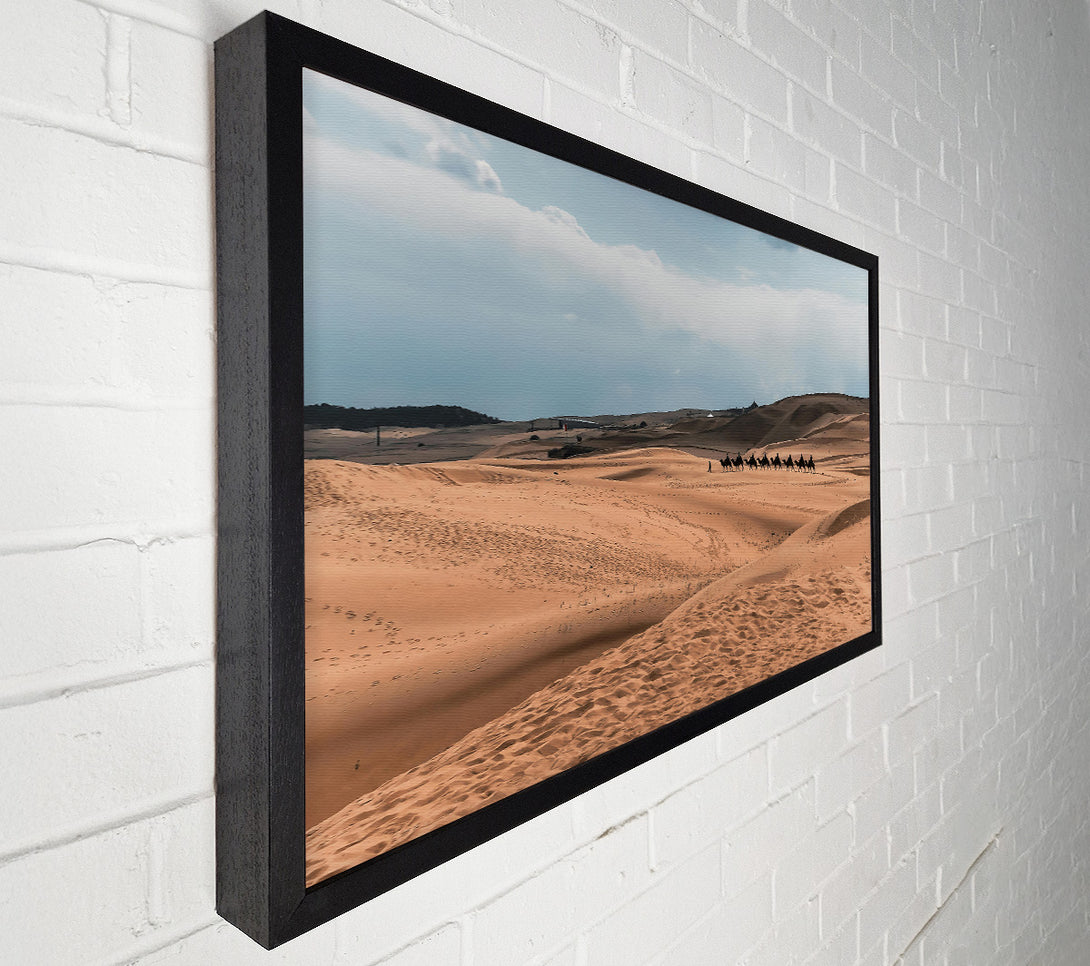  A Canvas Print of Golden Desert Caravan Canvas Art