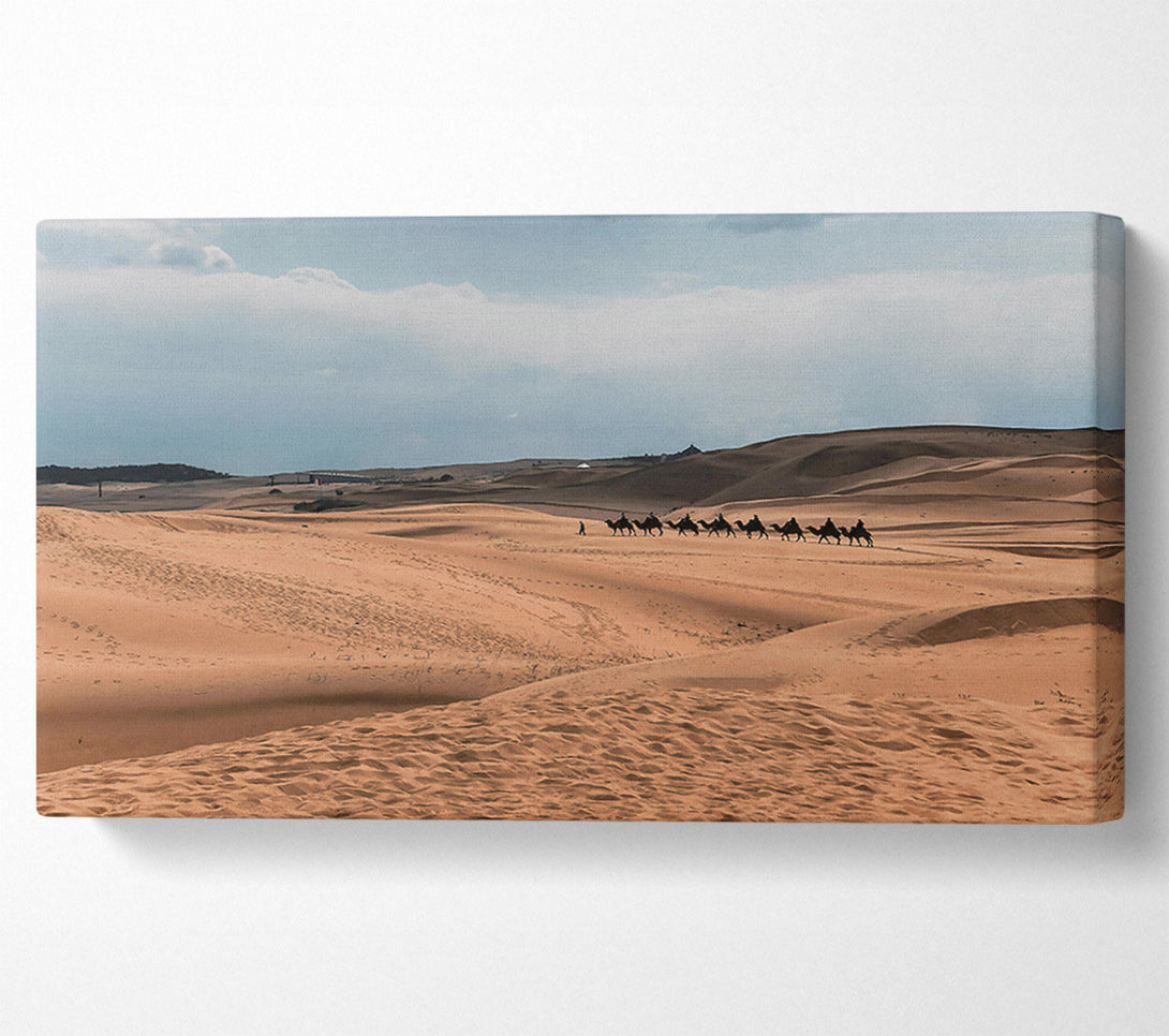  A Canvas Print of Golden Desert Caravan Canvas Art