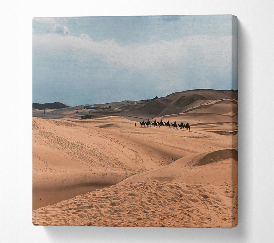  A Canvas Print of Golden Desert Caravan Canvas Art