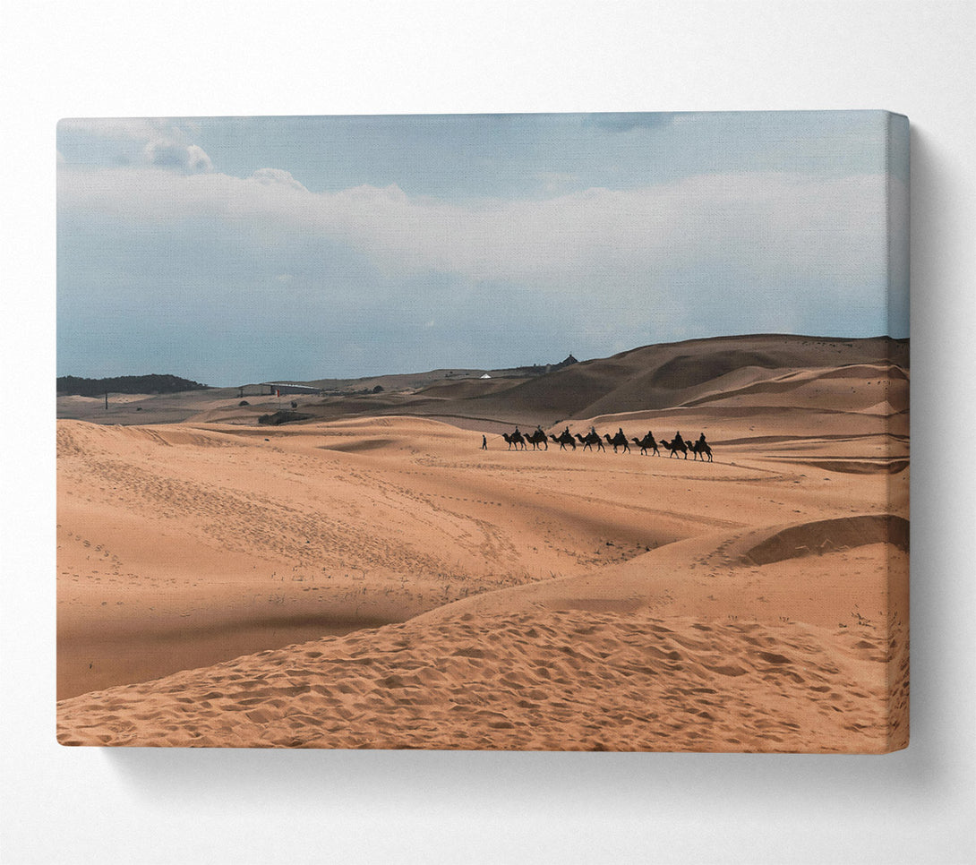  A Canvas Print of Golden Desert Caravan Canvas Art
