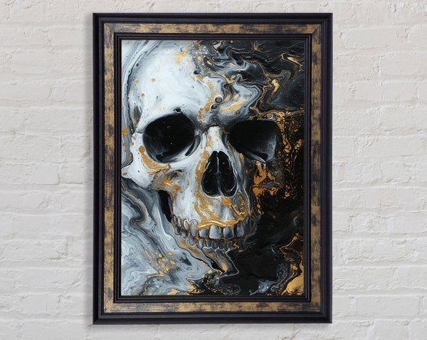 Glitter Skull Framed Print