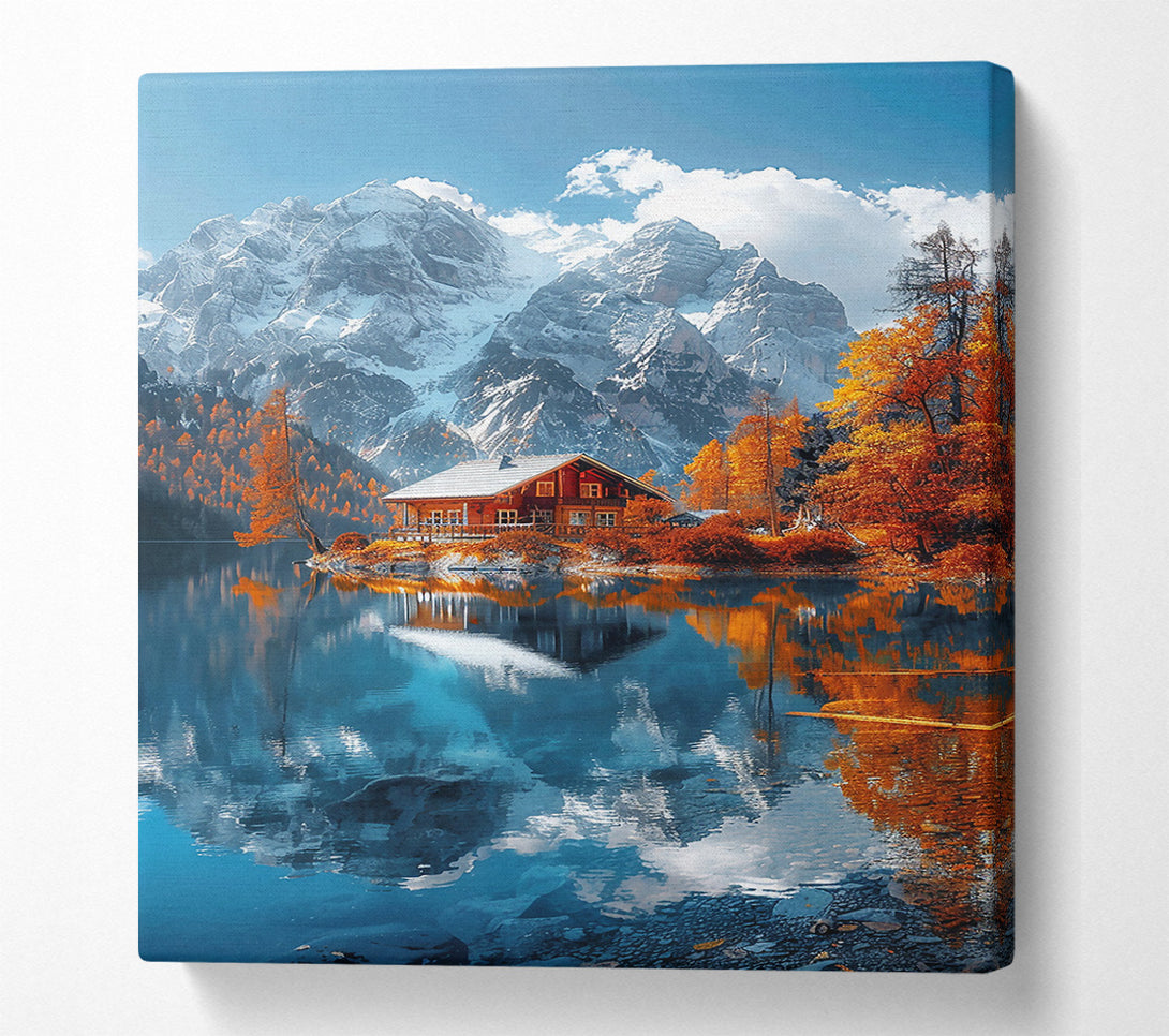  A Canvas Print of Blue Mountain Reflection Canvas Art
