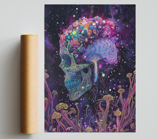 Purple Skull Forest Giclee Print