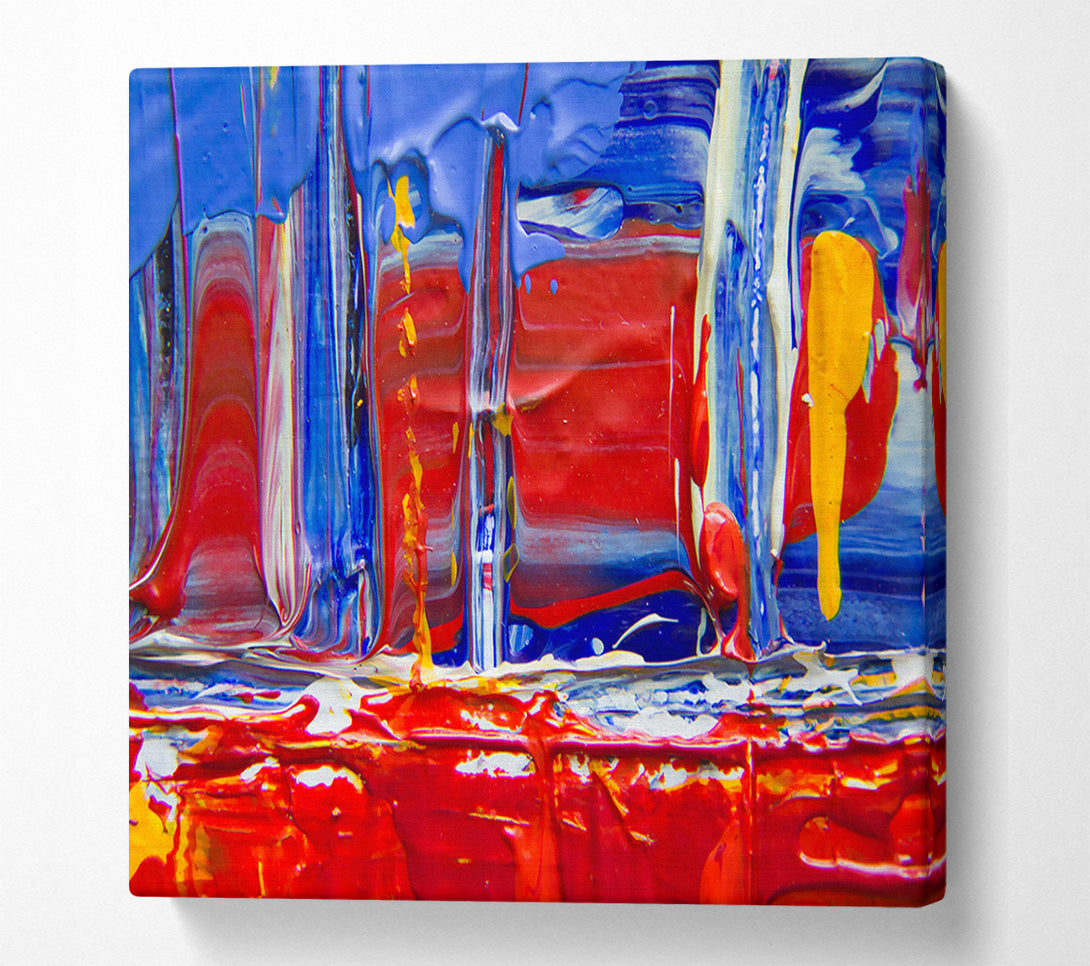  A Canvas Print of Red Swirls And Blues Canvas Art