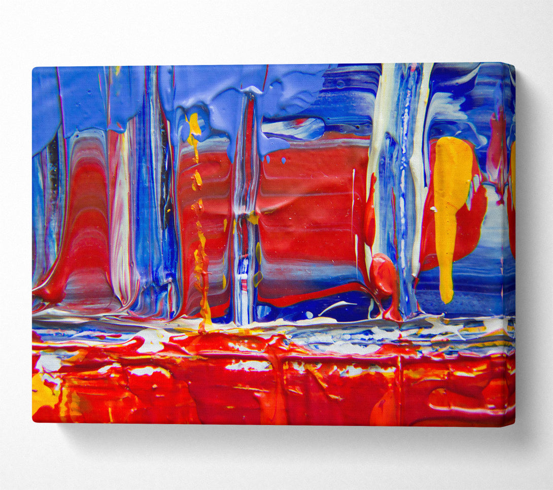  A Canvas Print of Red Swirls And Blues Canvas Art