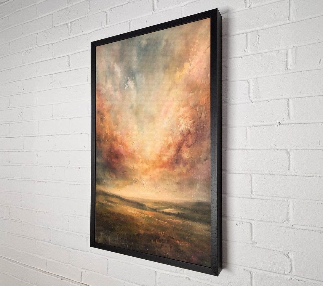  A Canvas Print of Golden Sunset Landscape Canvas Art