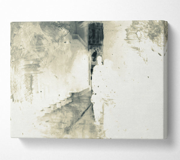  A Canvas Print of Pale Grey Passageway Canvas Art