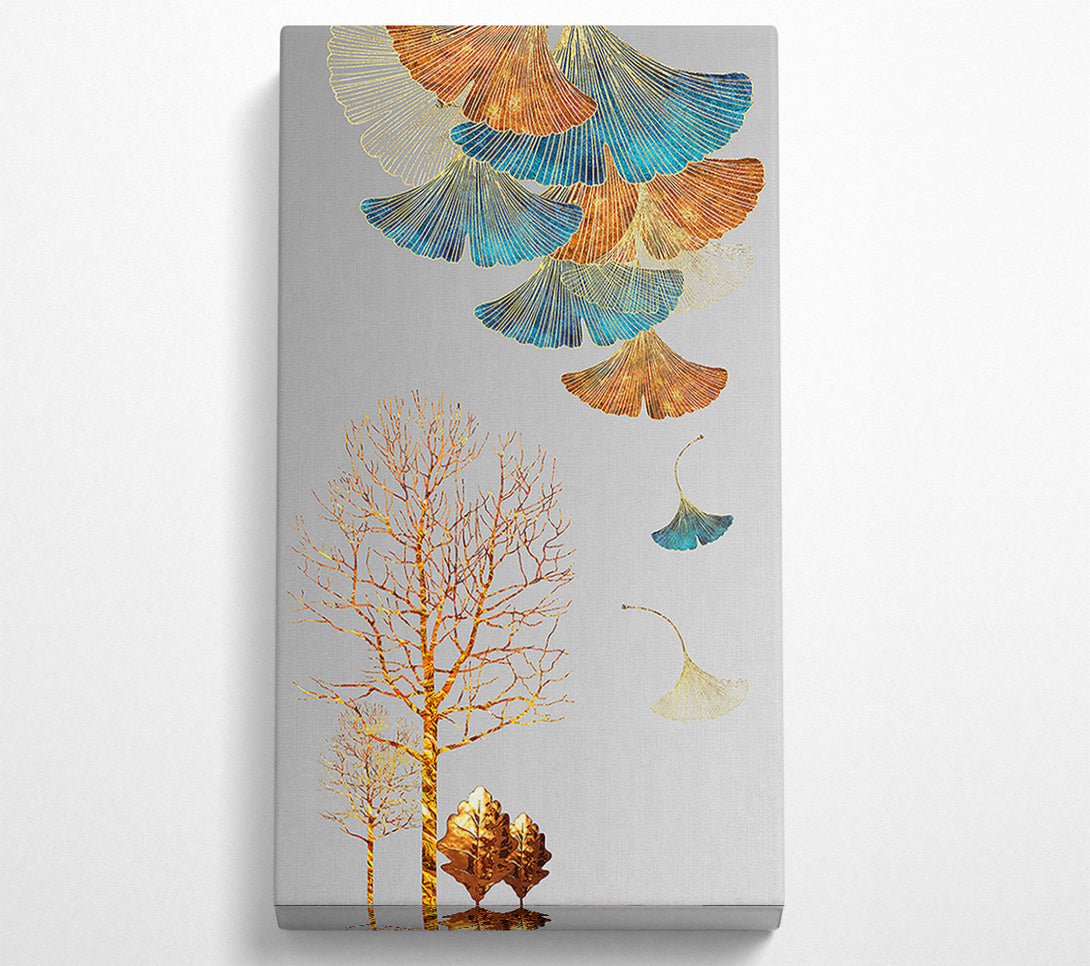  A Canvas Print of Gold Abstract Foliage Canvas Print
