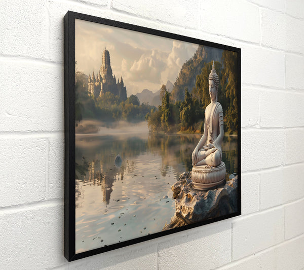 White Buddha By The Lake