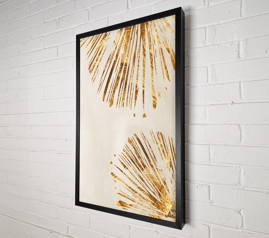  A Canvas Print of Gold Abstract Spikes Canvas Art