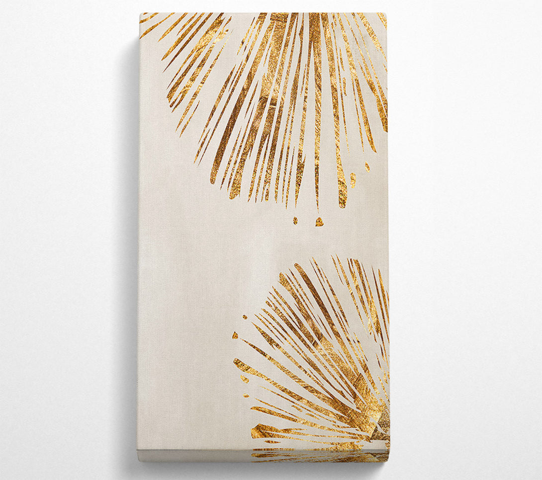  A Canvas Print of Gold Abstract Spikes Canvas Art