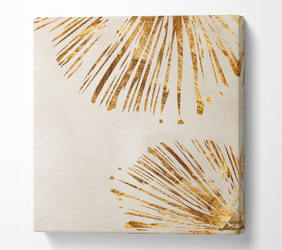  A Canvas Print of Gold Abstract Spikes Canvas Art