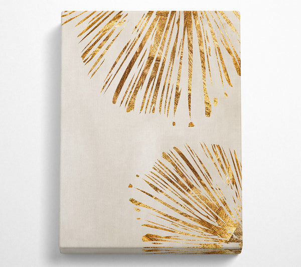  A Canvas Print of Gold Abstract Spikes Canvas Art