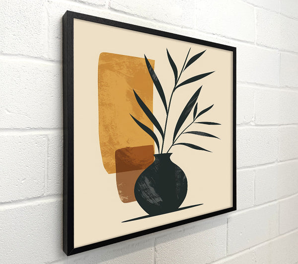 Mustard Vase And Branch