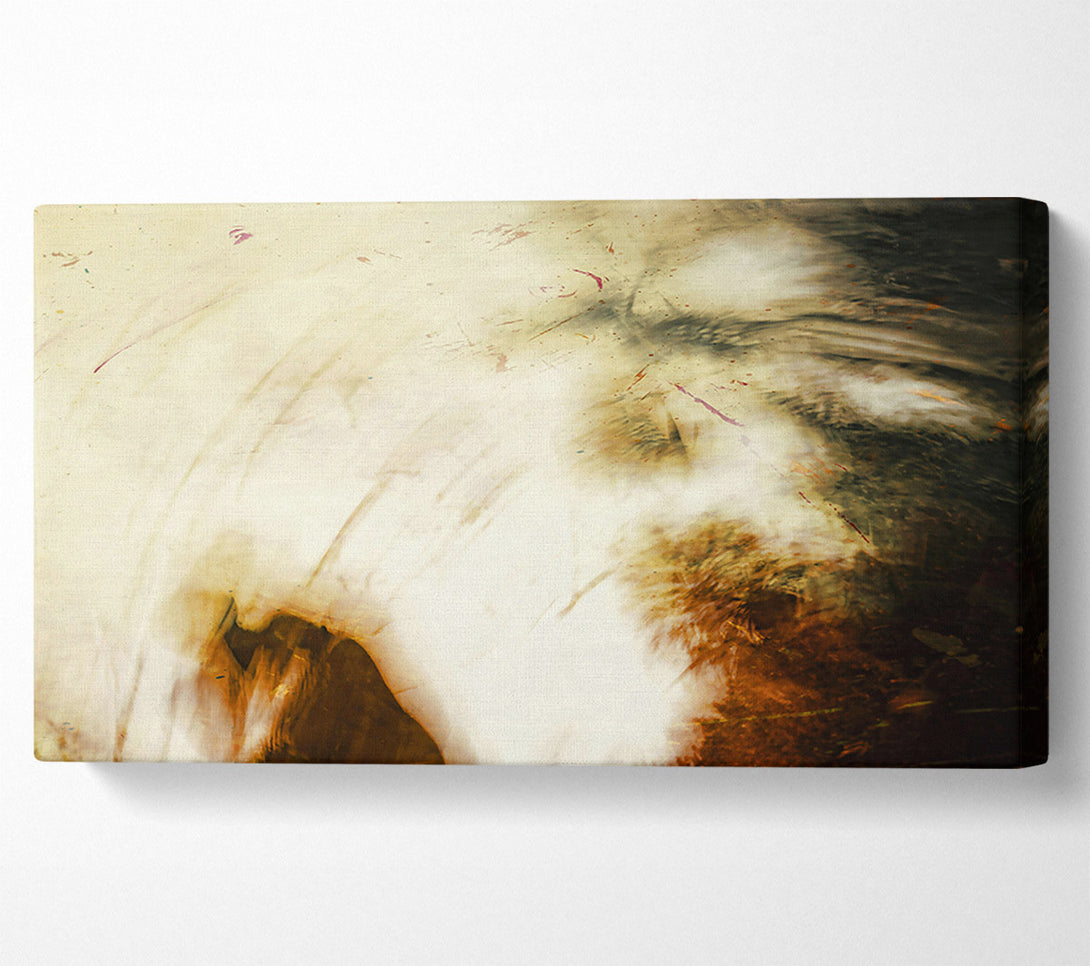  A Canvas Print of Whitish Brown Abstract Canvas Wall Art