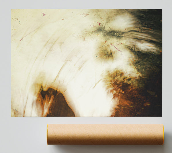 Whitish Brown Abstract Poster