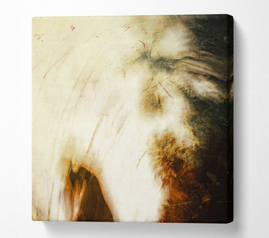  A Canvas Print of Whitish Brown Abstract Canvas Wall Art