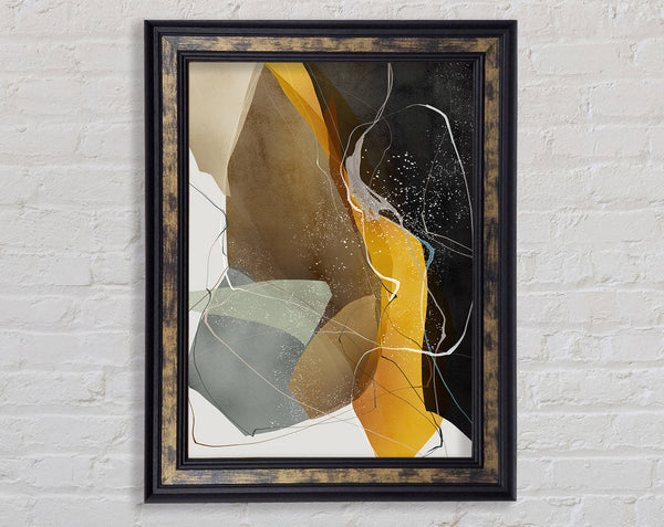 Gold And Walnut Framed Print