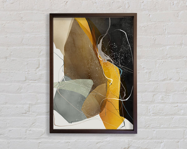 Gold And Walnut Framed Print