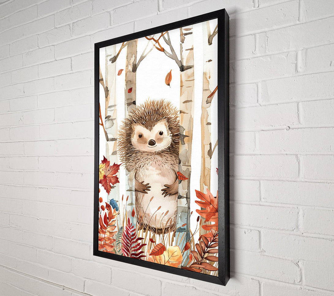  A Canvas Print of Autumn Brown Hedgehog Canvas Print
