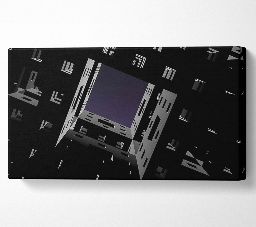  A Canvas Print of Indigo Cityscape Canvas Art