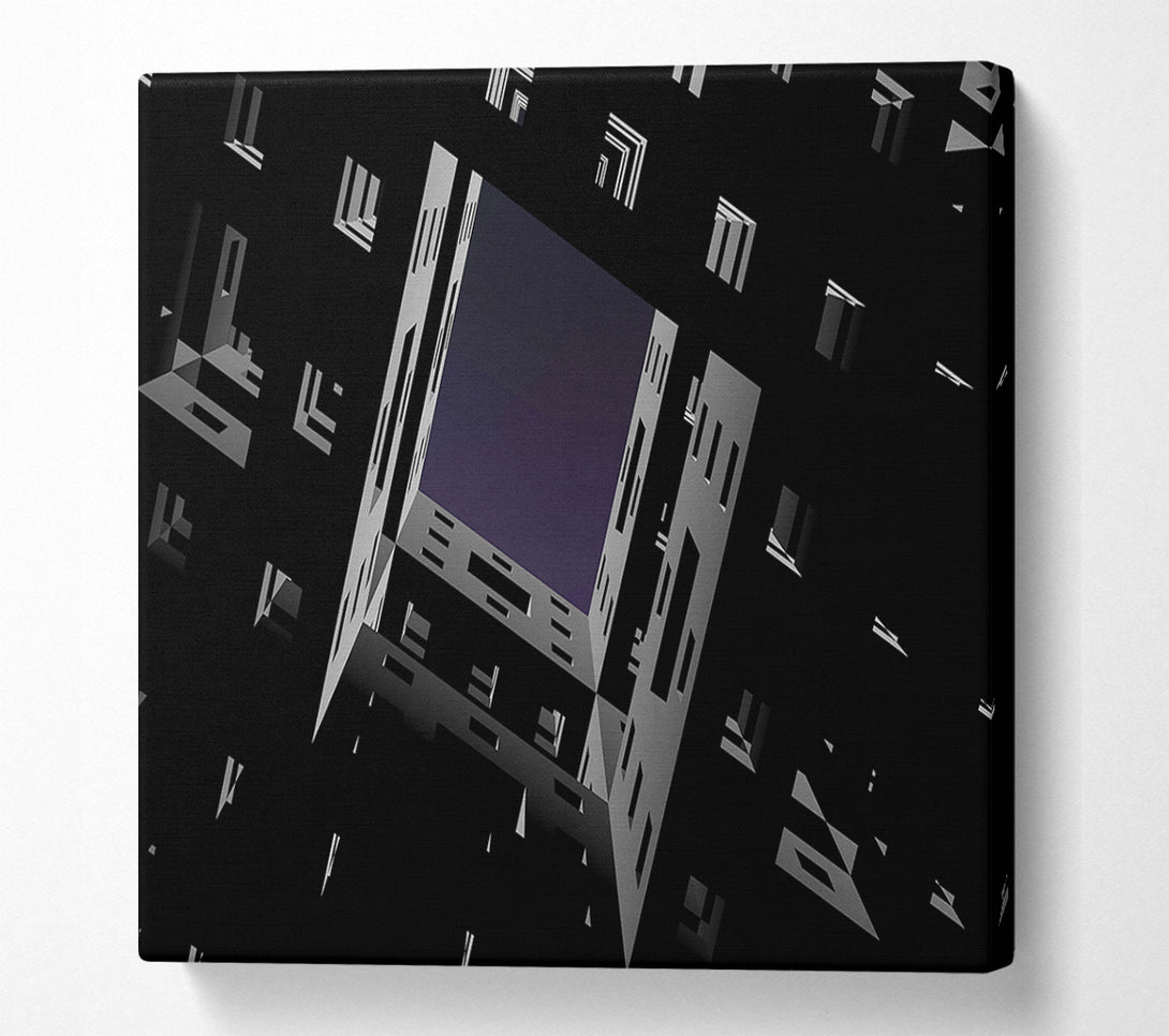  A Canvas Print of Indigo Cityscape Canvas Art