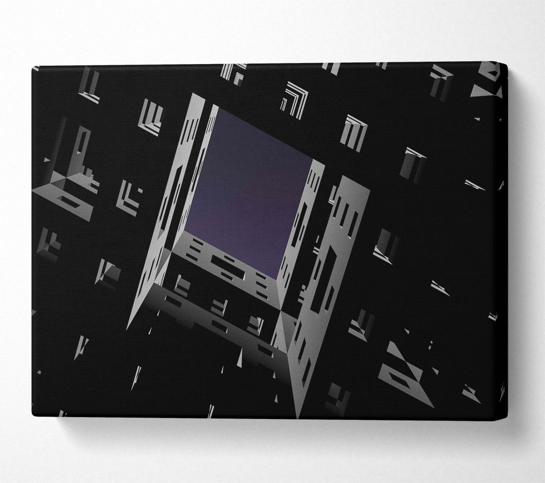  A Canvas Print of Indigo Cityscape Canvas Art
