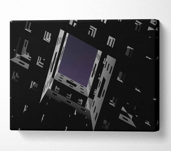  A Canvas Print of Indigo Cityscape Canvas Art