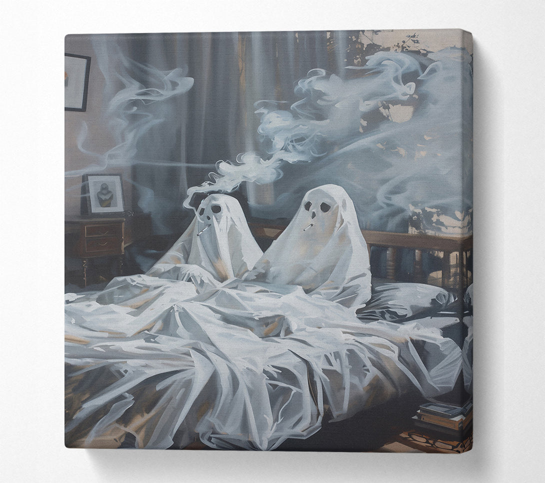  A Canvas Print of White Ghostly Smokes Canvas Wall Art