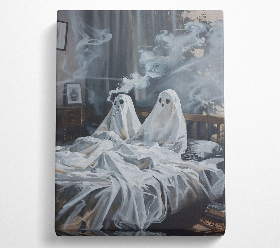  A Canvas Print of White Ghostly Smokes Canvas Wall Art