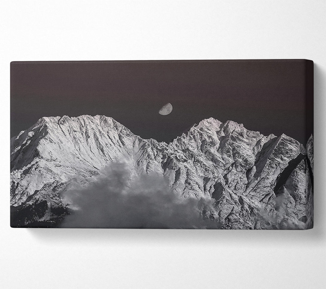  A Canvas Print of Crimson Moon Peaks Canvas Print