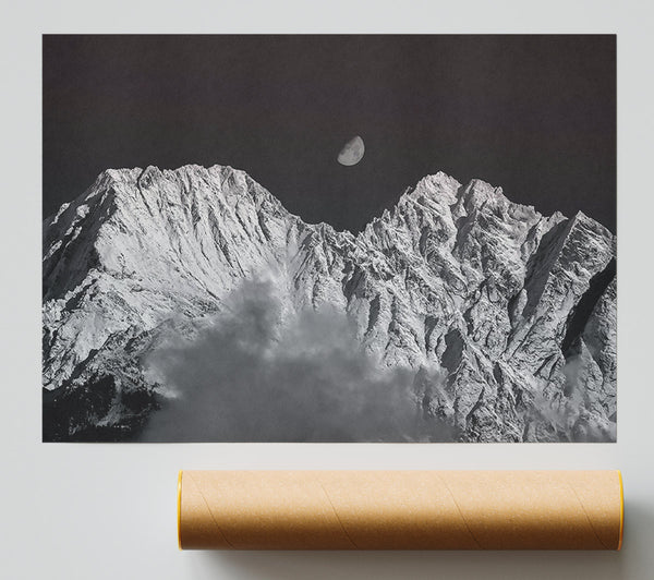 Crimson Moon Peaks Poster