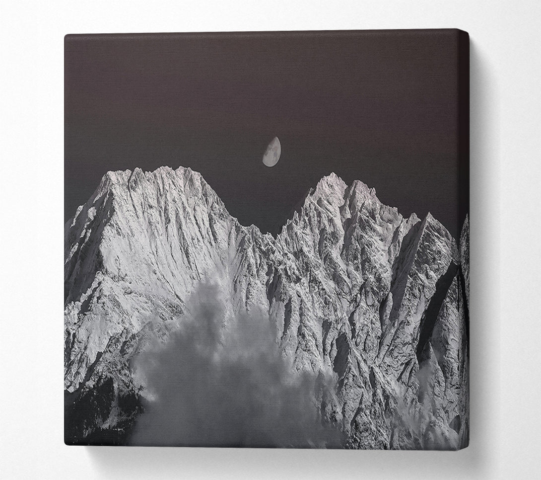  A Canvas Print of Crimson Moon Peaks Canvas Print