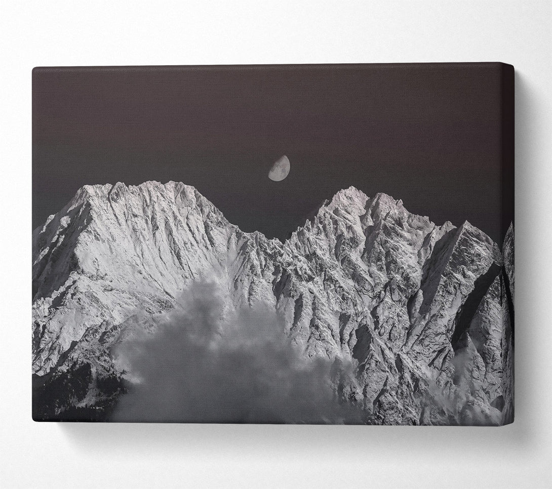  A Canvas Print of Crimson Moon Peaks Canvas Print