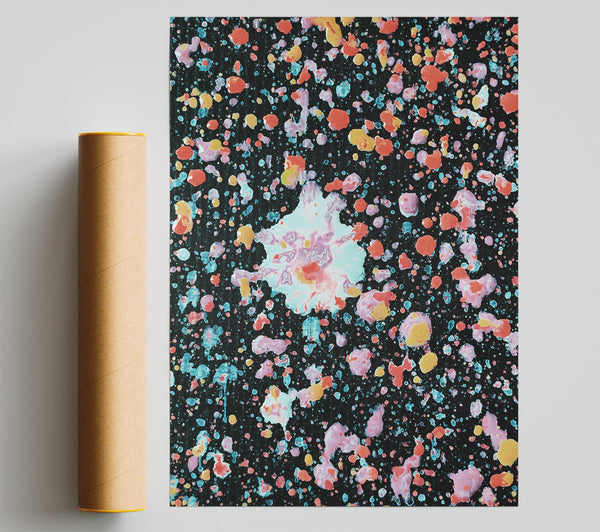 Orange Cosmic Burst Giclee Print