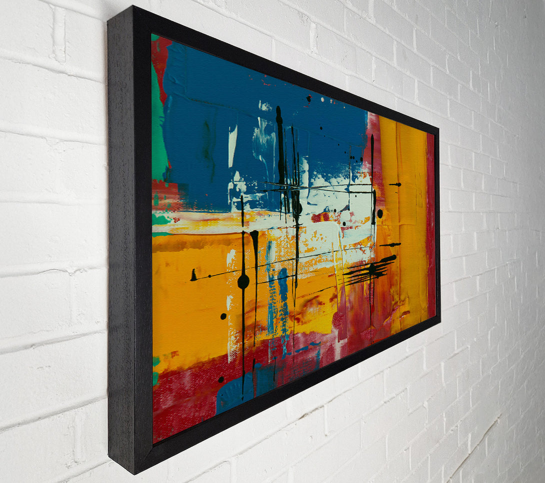  A Canvas Print of Golden Abstract Lines Canvas Art