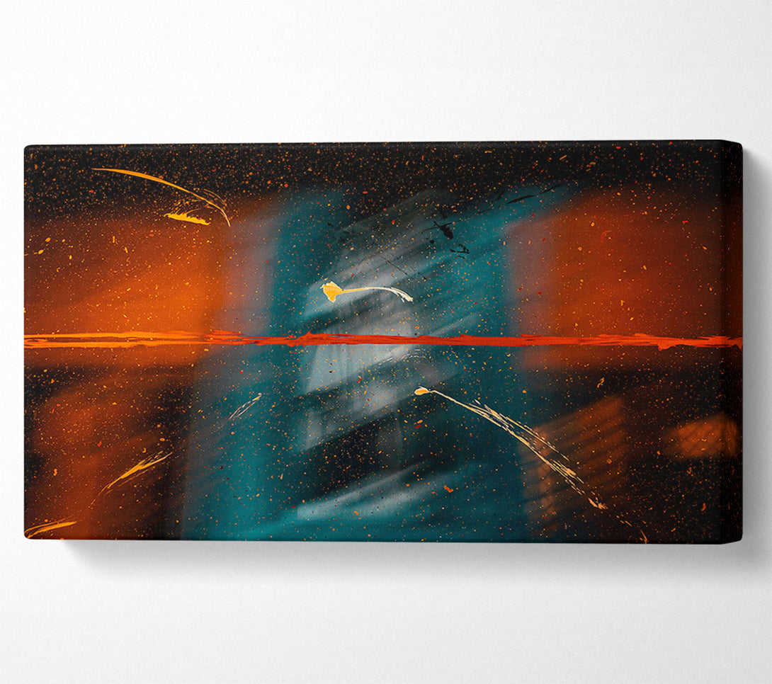  A Canvas Print of Teal Splashes Of Color Canvas Wall Art