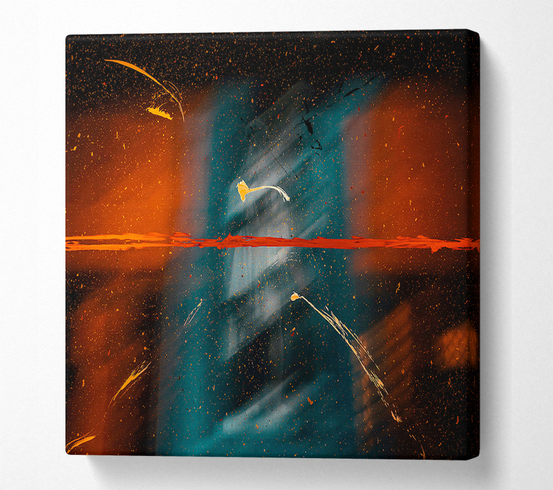  A Canvas Print of Teal Splashes Of Color Canvas Wall Art