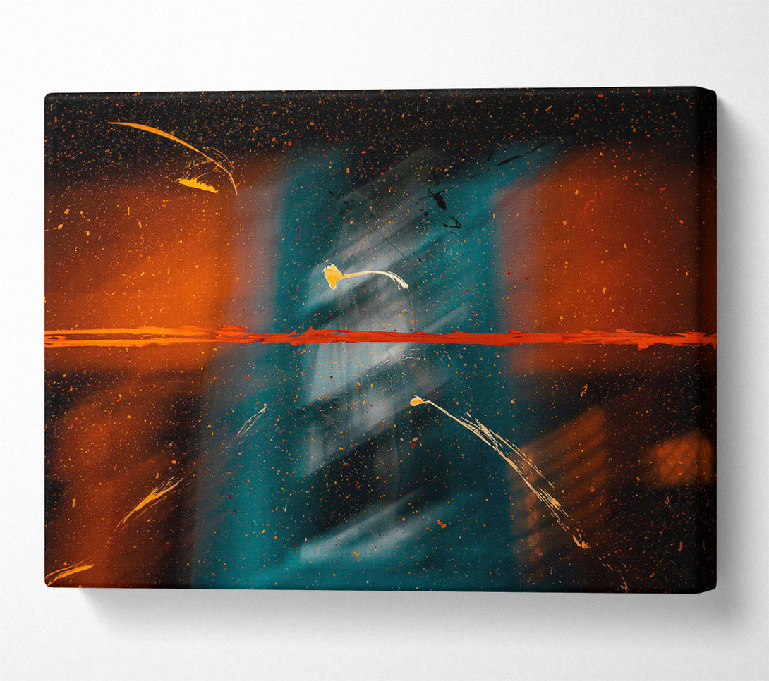 A Canvas Print of Teal Splashes Of Color Canvas Wall Art
