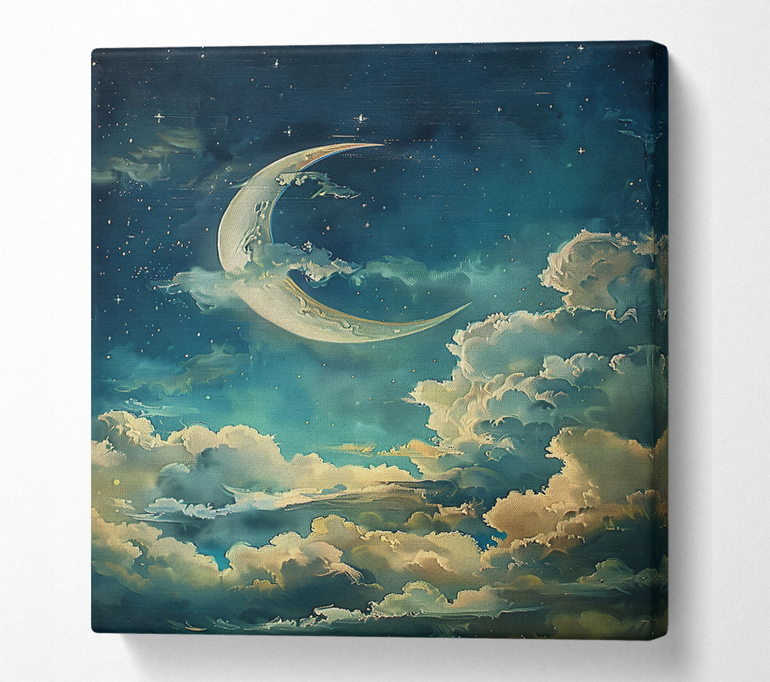  A Canvas Print of Azure Crescent Dreams Canvas Wall Art