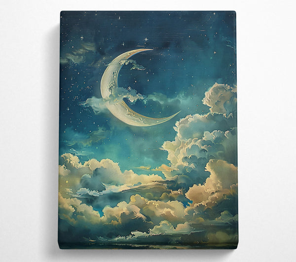  A Canvas Print of Azure Crescent Dreams Canvas Wall Art