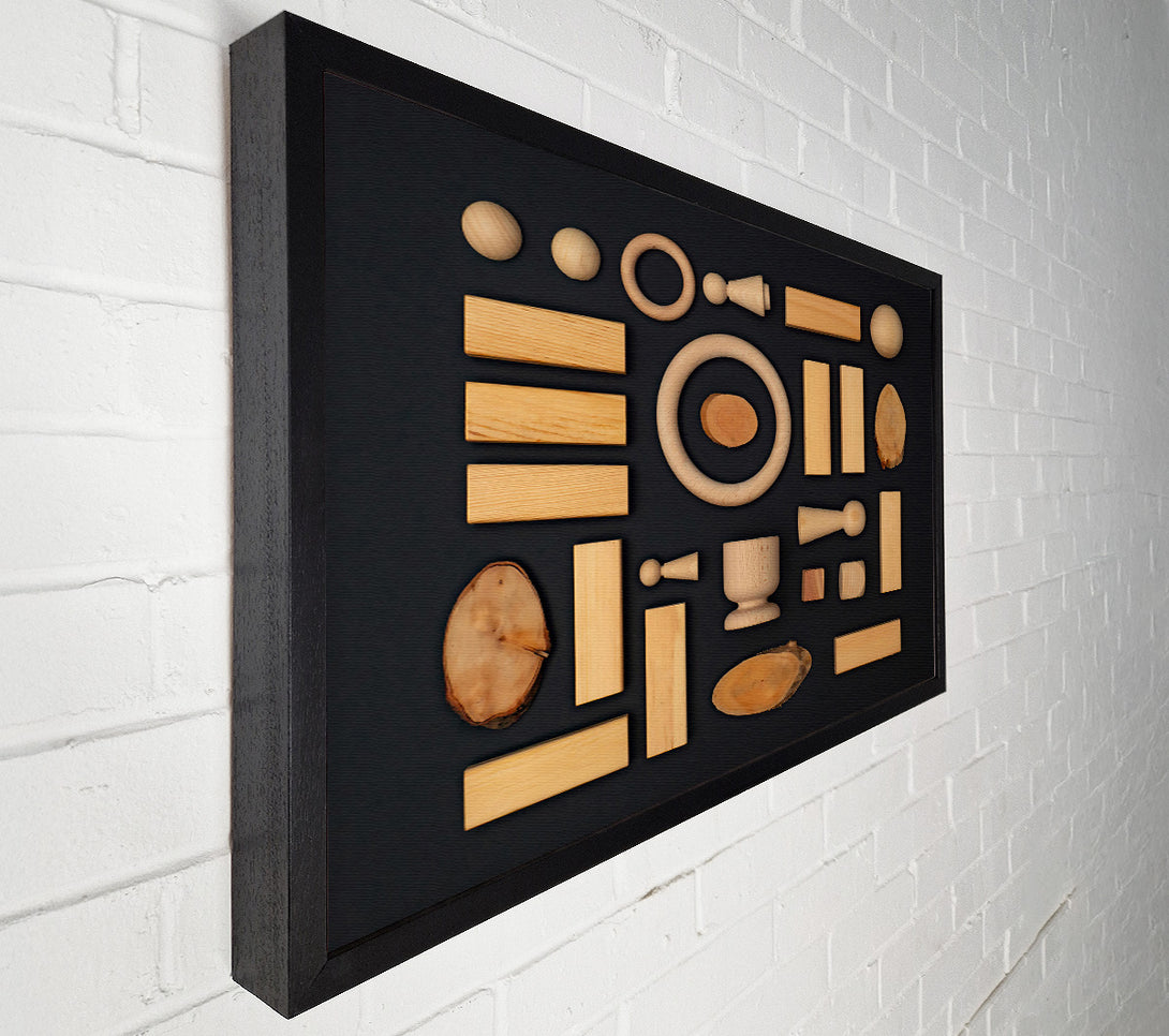  A Canvas Print of Warm Wooden Forms Canvas Print