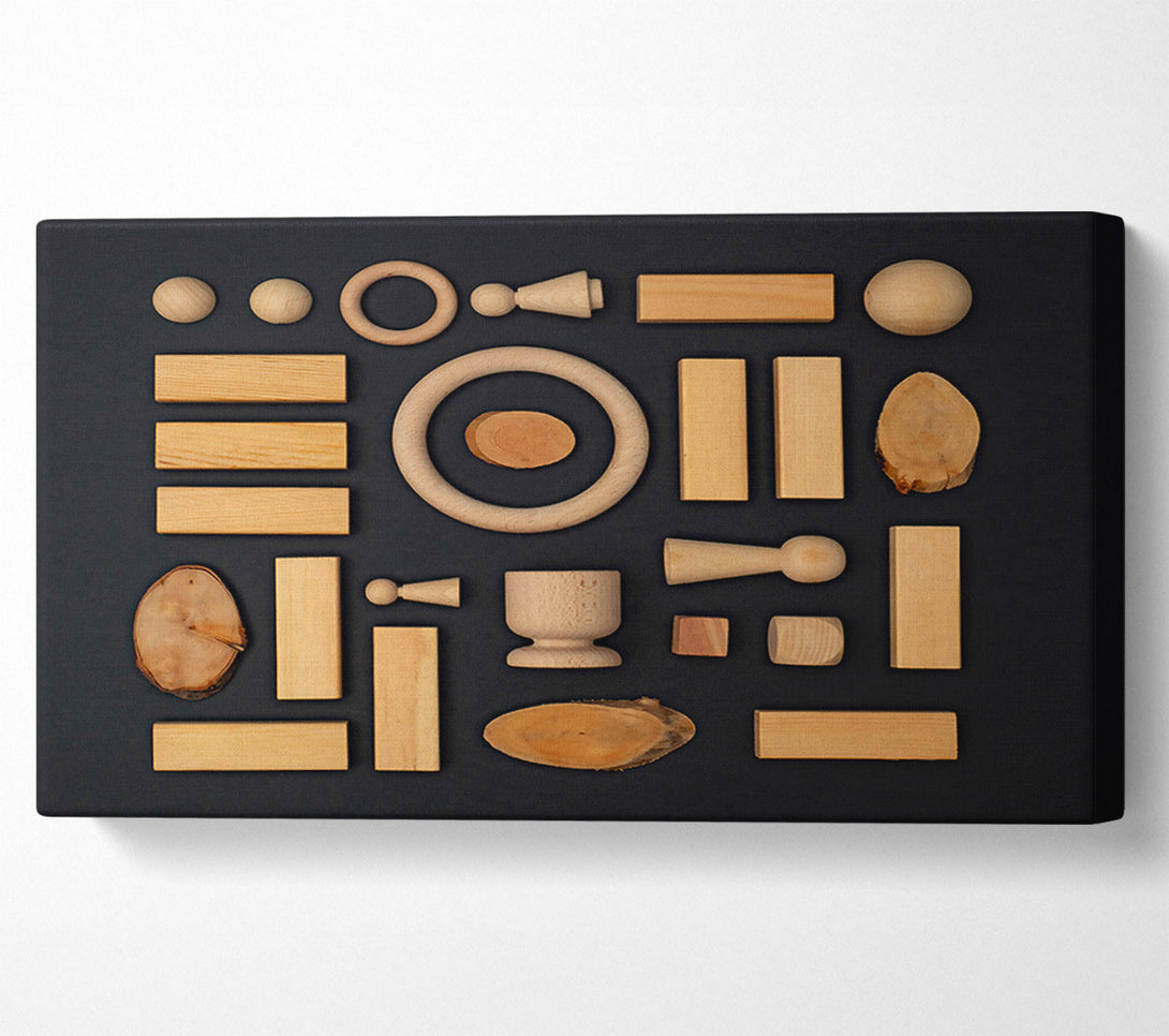  A Canvas Print of Warm Wooden Forms Canvas Print