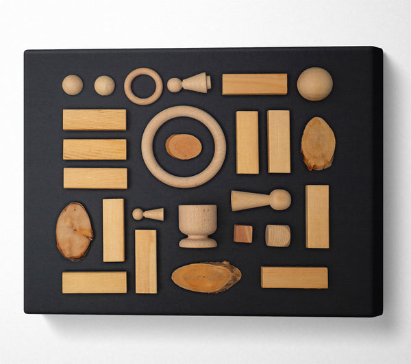 A Canvas Print of Warm Wooden Forms Canvas Print