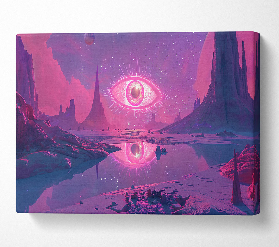  A Canvas Print of Pink Cosmic Eye Canvas Print
