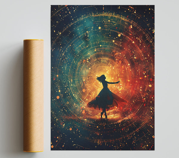 Golden Cosmic Dance Giclee Print