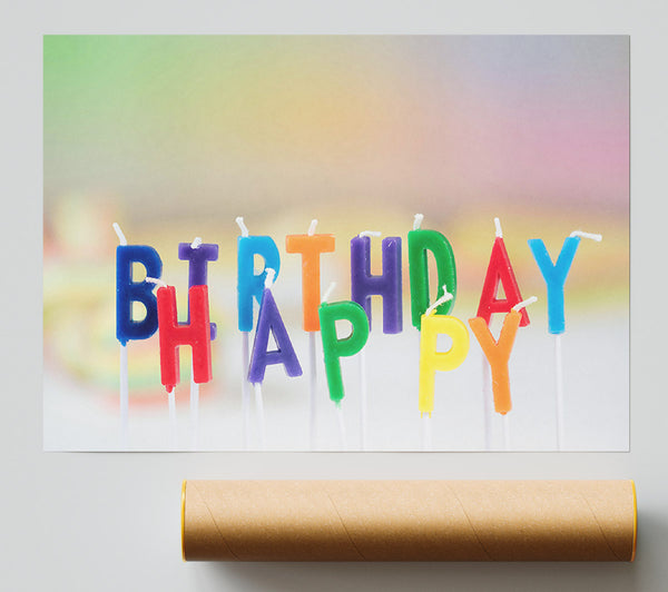 Green Birthday Wish Giclee Print